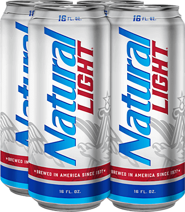 NAT LT 4PK 16OZ CAN