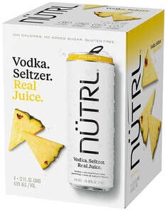 NUTRL VODKA SODA PINEAPPLE 4 pk