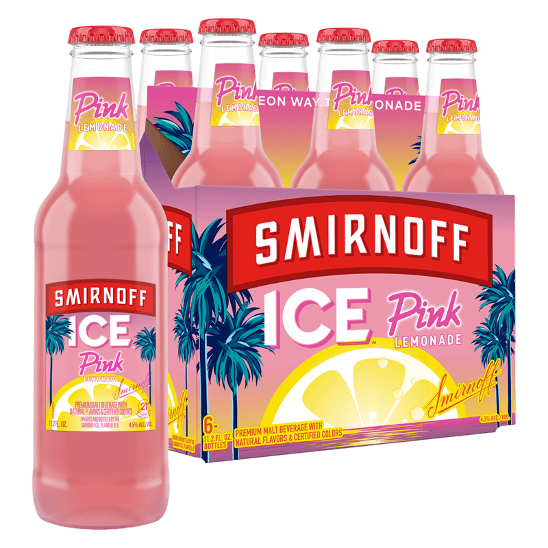 smrinoff ice pink lemonade 6pk
