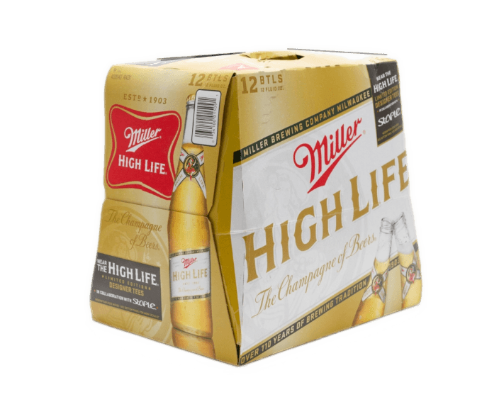 Miller High Life 12oz 12pk bottels